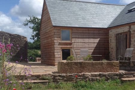 Barn House With Flowers 2